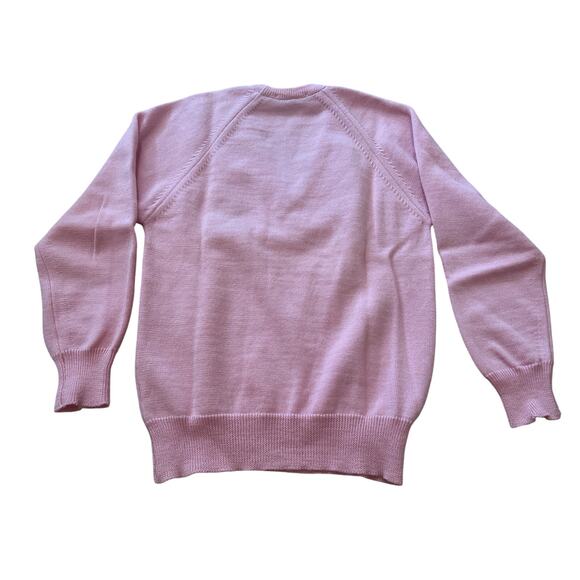 Bromley Vintage Sweater Women's Size 12 Small Pink Knit Long Sleeve V Neck Koala - Picture 7 of 7